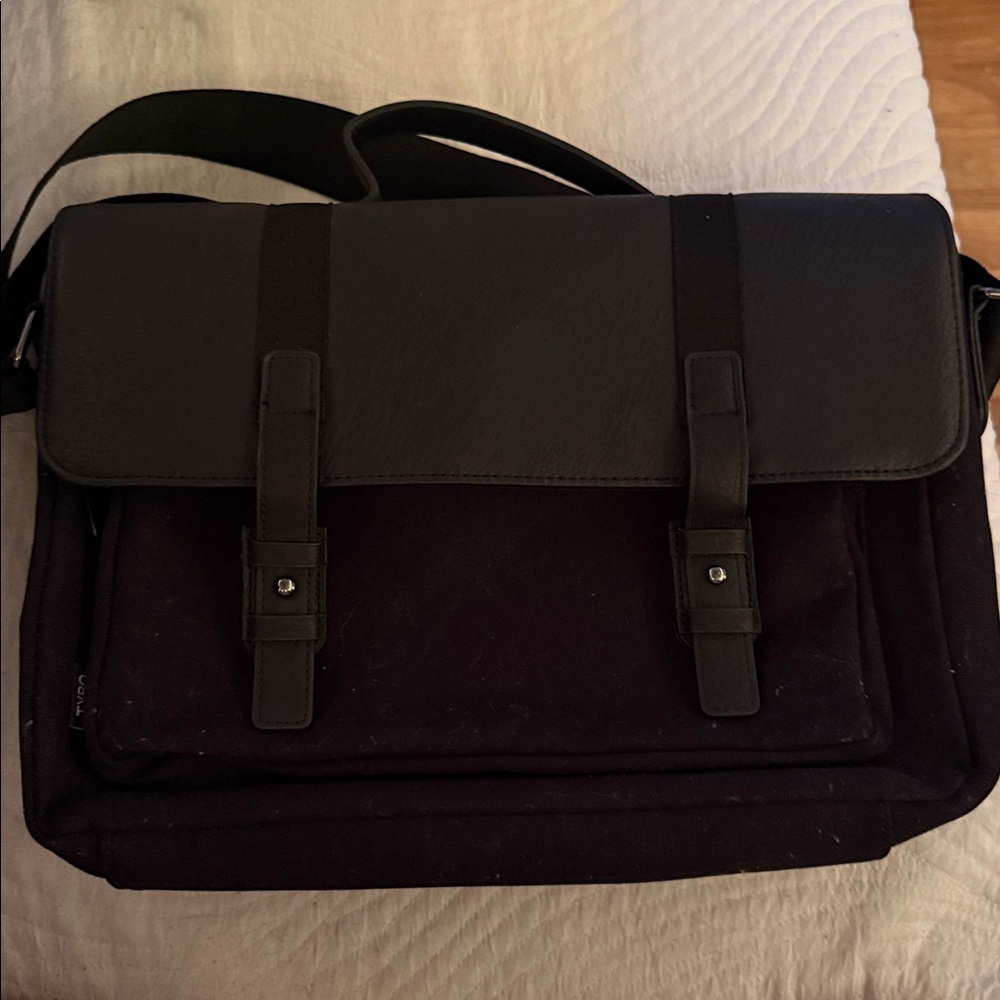 Typo Black Messenger Bag
